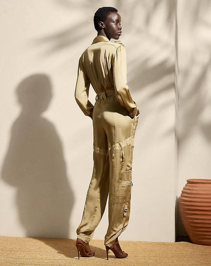 Gwyneth Silk Charmeuse Jumpsuit