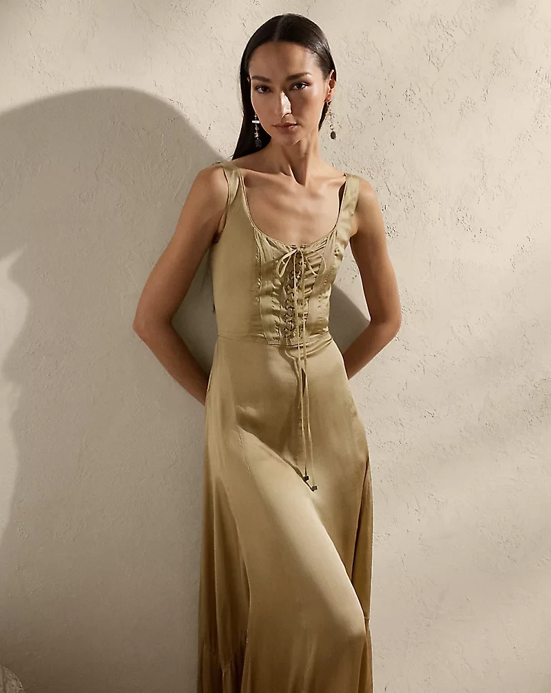 Julie Silk Charmeuse Evening Dress