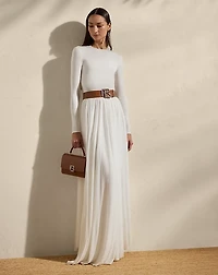 Shirred Crepe Jersey Day Dress