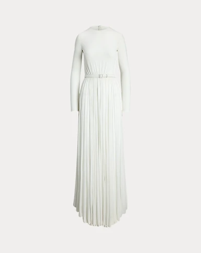 Shirred Crepe Jersey Day Dress