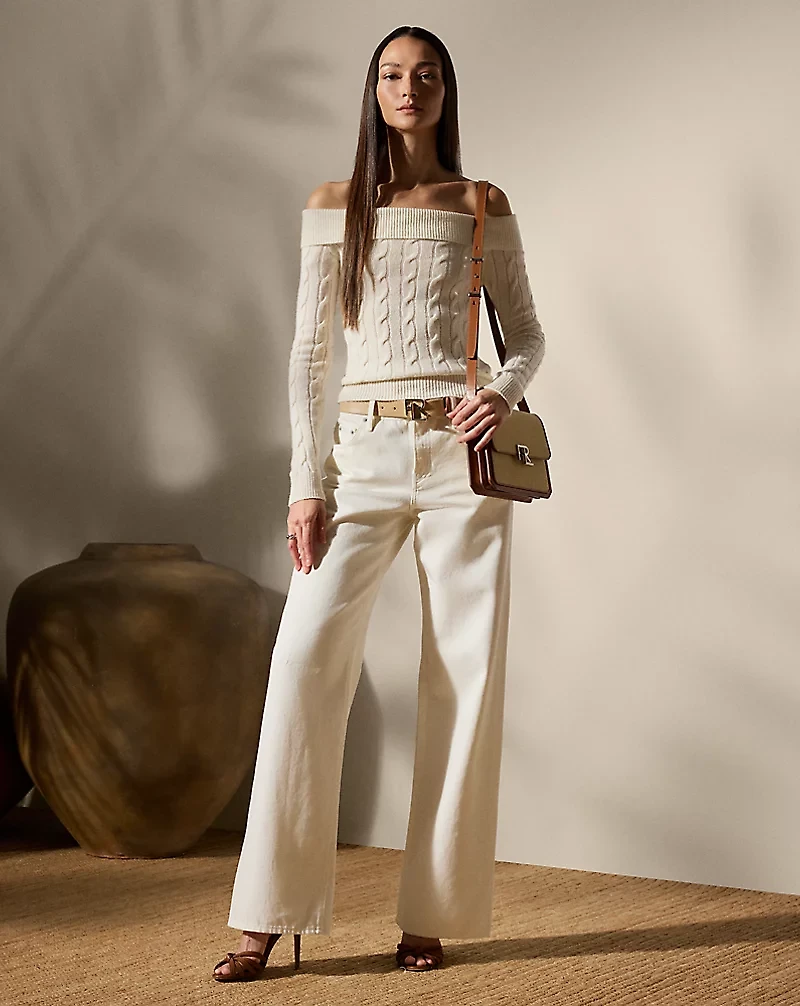 Cashmere-Blend Off-the-Shoulder Sweater