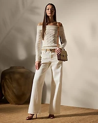 Cashmere-Blend Off-the-Shoulder Sweater