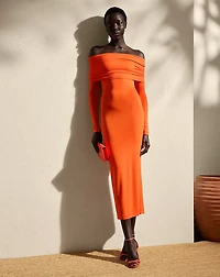 Jersey Off-the-Shoulder Cocktail Dress