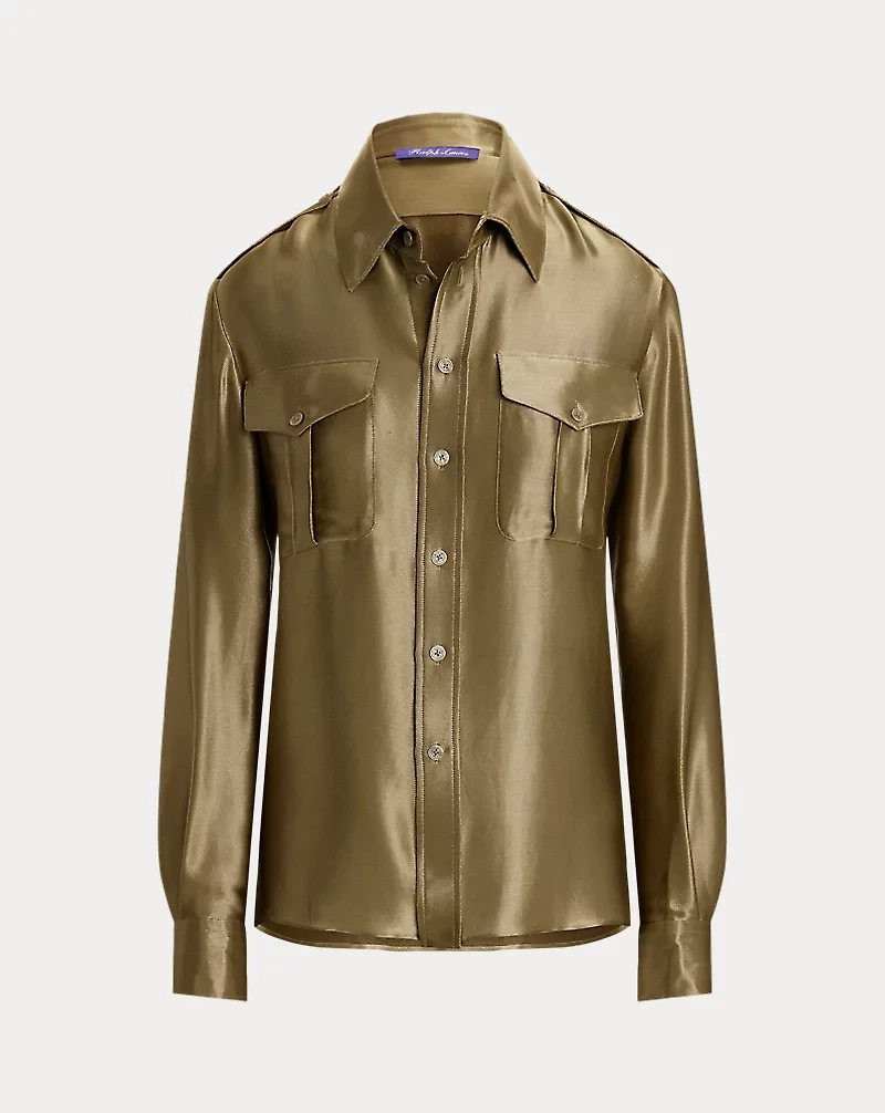 Natalie Metallic Satin Shirt