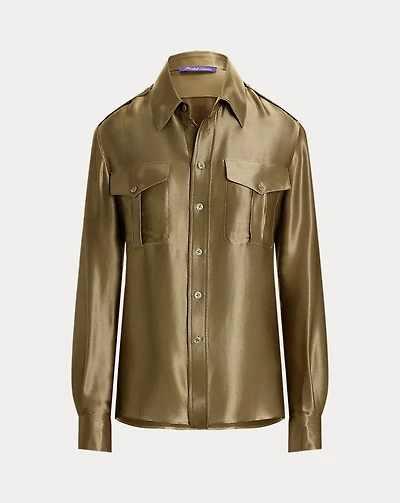 Natalie Metallic Satin Shirt
