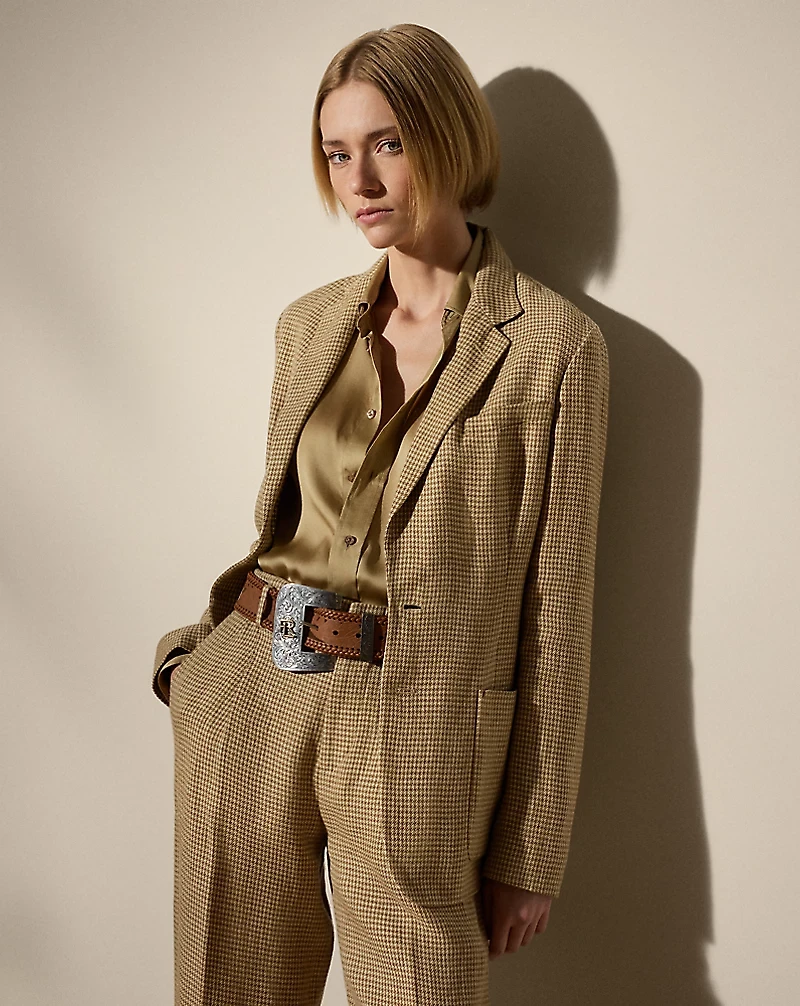 Hailey Houndstooth Tweed Jacket