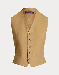 Jaiden Silk-Linen Twill Vest