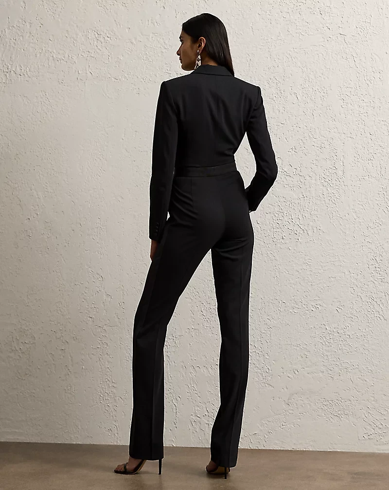 Tenney Wool Gabardine Tuxedo Jumpsuit