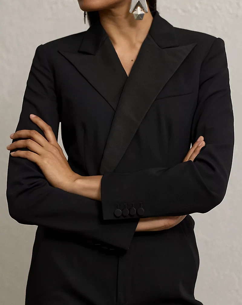 Tenney Wool Gabardine Tuxedo Jumpsuit