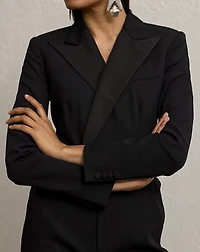 Tenney Wool Gabardine Tuxedo Jumpsuit