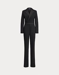 Tenney Wool Gabardine Tuxedo Jumpsuit