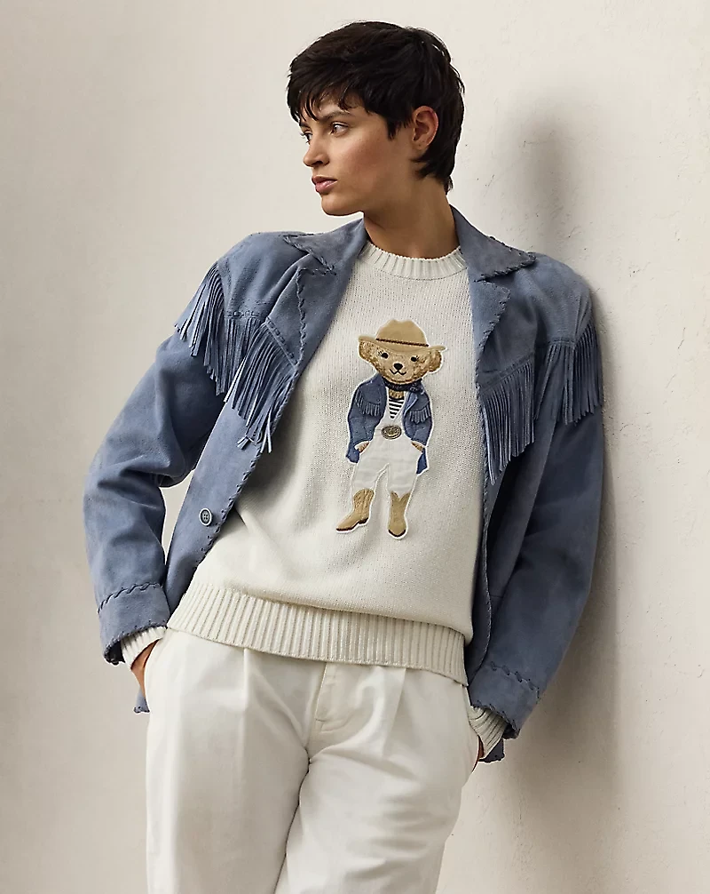 Hamptons Spring Polo Bear Silk Sweater