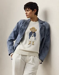 Hamptons Spring Polo Bear Silk Sweater