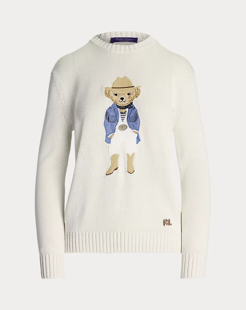 Hamptons Spring Polo Bear Silk Sweater