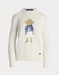 Hamptons Spring Polo Bear Silk Sweater