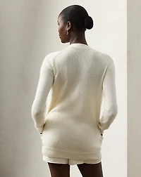 Silk Jersey V-Neck Cardigan Sweater