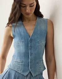 Presling Cotton Denim Vest