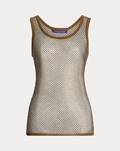 Melony Embellished Mesh Tank Top