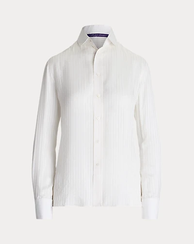 Cormac Striped Silk Jacquard Shirt