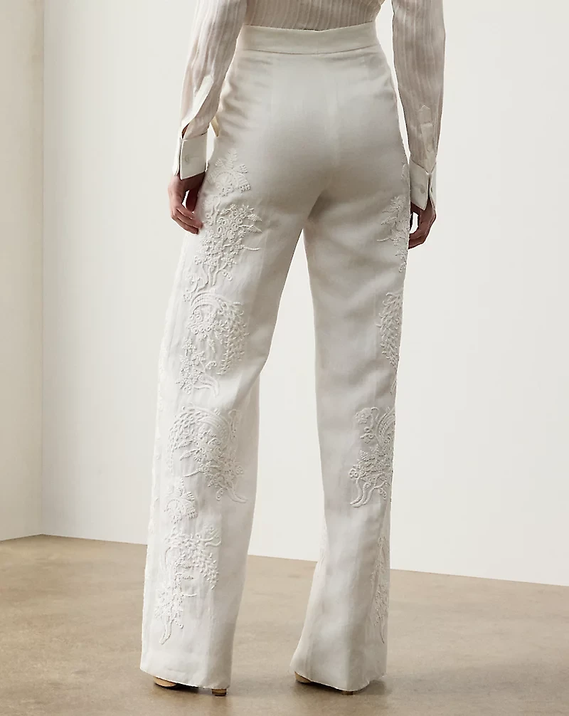 Dean Embroidered Micro-Piqué Pant