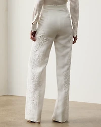 Dean Embroidered Micro-Piqué Pant