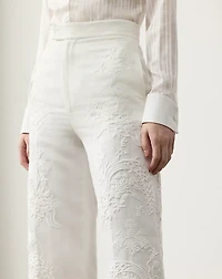 Dean Embroidered Micro-Piqué Pant