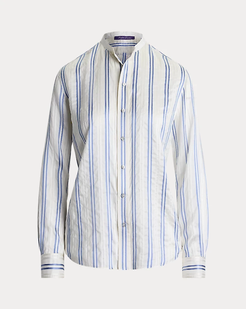 Imann Striped Mulberry Silk Shirt