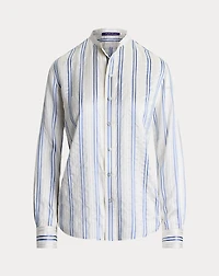Imann Striped Mulberry Silk Shirt