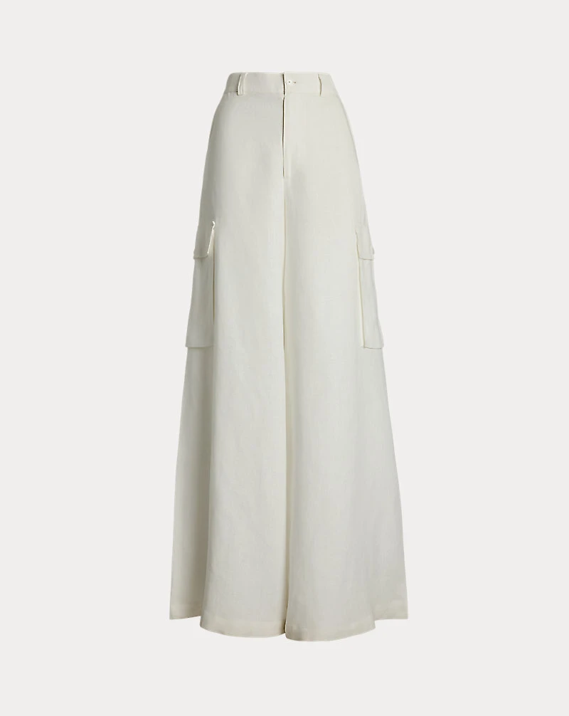 Carry Linen Wide-Leg Cargo Pant