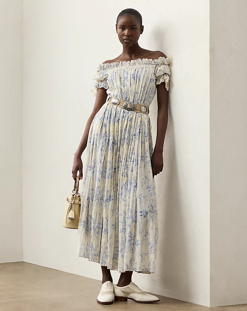 Desarae Floral Cotton Voile Day Dress