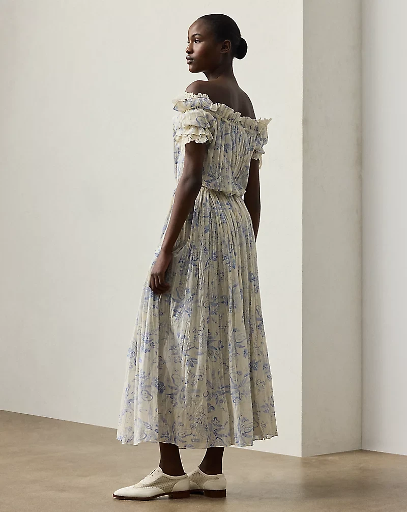 Desarae Floral Cotton Voile Day Dress