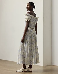 Desarae Floral Cotton Voile Day Dress