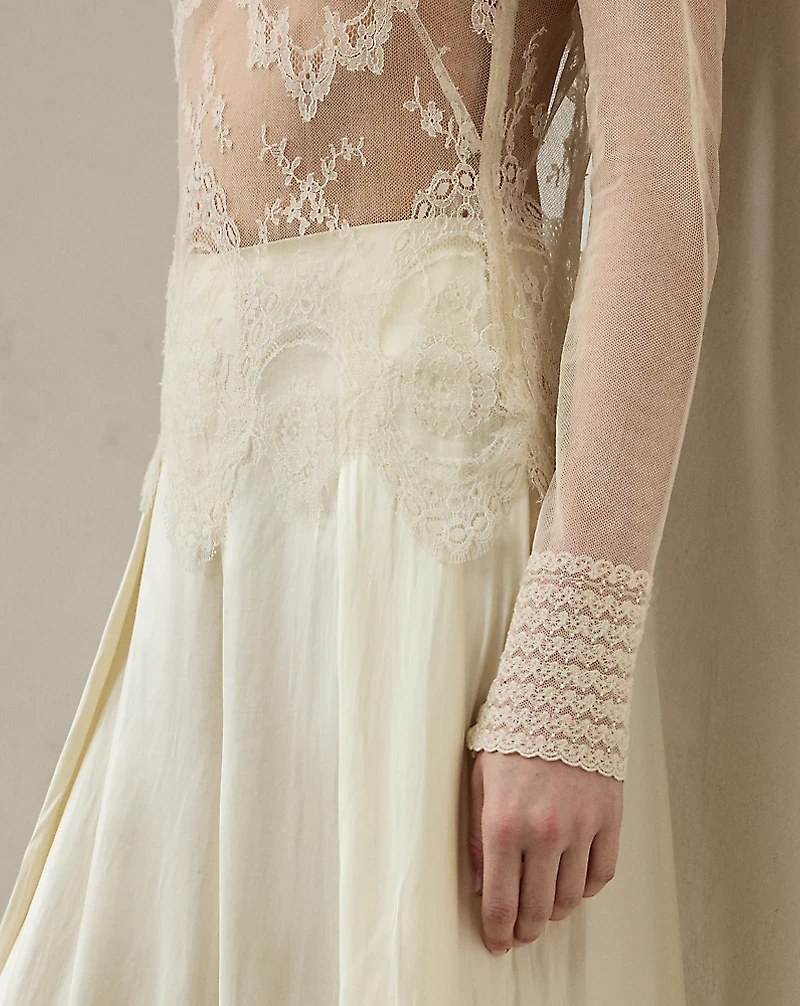 Delilah Embellished Floral Lace Blouse