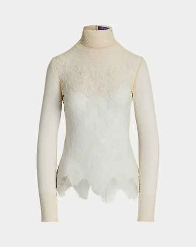 Delilah Embellished Floral Lace Blouse
