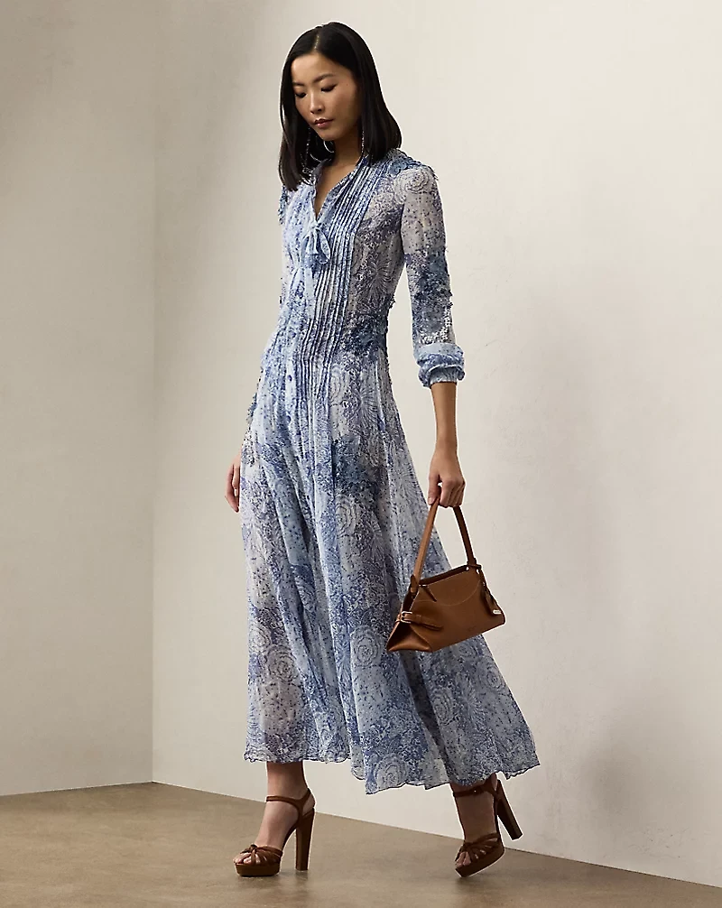 Hannes Print Linen-Blend Gauze Day Dress