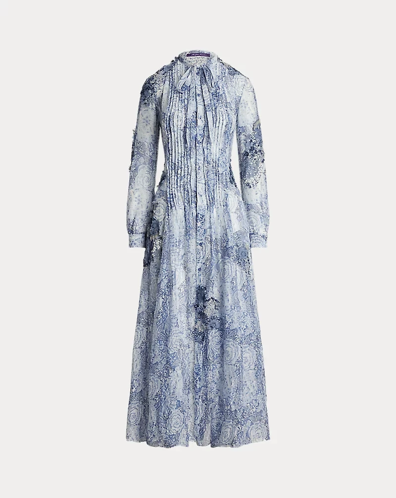 Hannes Print Linen-Blend Gauze Day Dress