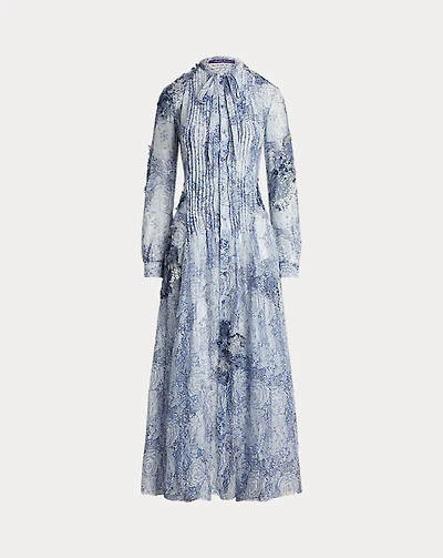 Hannes Print Linen-Blend Gauze Day Dress