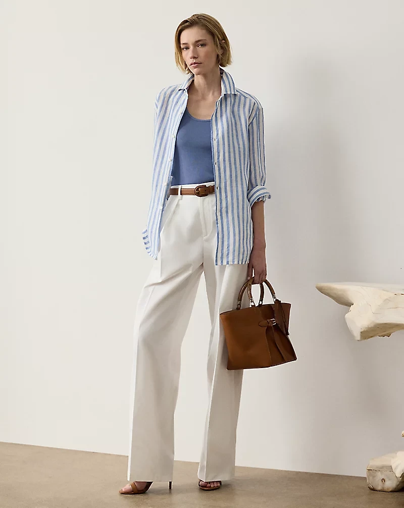 Capri Relaxed Fit Striped Linen Shirt