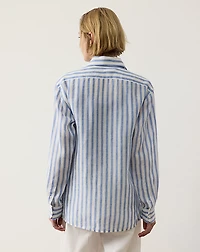Capri Relaxed Fit Striped Linen Shirt