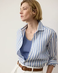 Capri Relaxed Fit Striped Linen Shirt