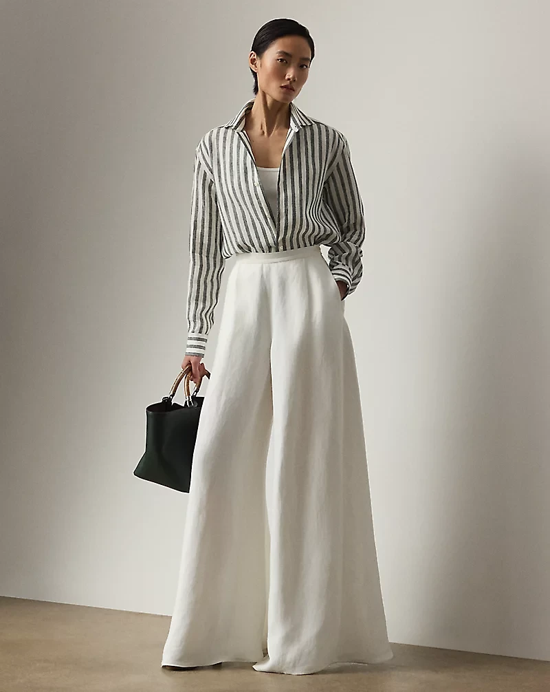 Capri Relaxed Fit Striped Linen Shirt