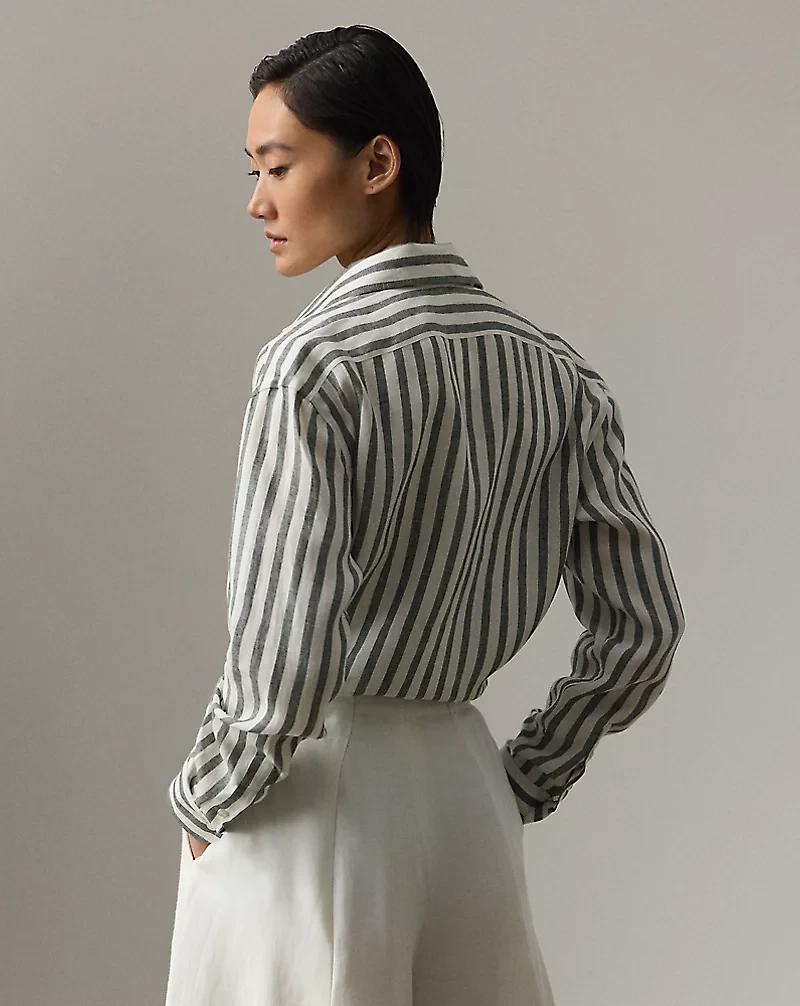 Capri Relaxed Fit Striped Linen Shirt