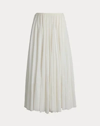 Trivelas Embellished Pleated Voile Skirt