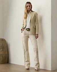 Annabeth Embellished Fringe Suede Pant