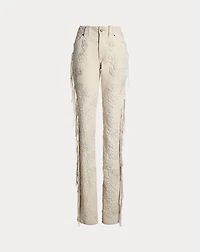 Annabeth Embellished Fringe Suede Pant
