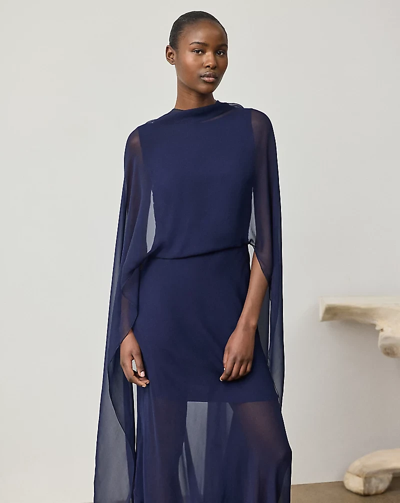 Dylon Washed Chiffon Evening Dress