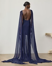 Dylon Washed Chiffon Evening Dress