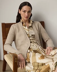 Cashmere-Blend V-Neck Cardigan