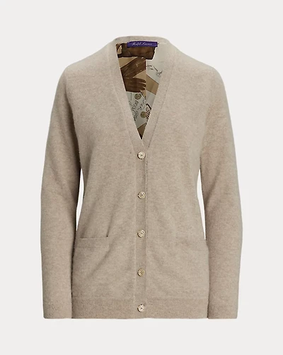 Cashmere-Blend V-Neck Cardigan