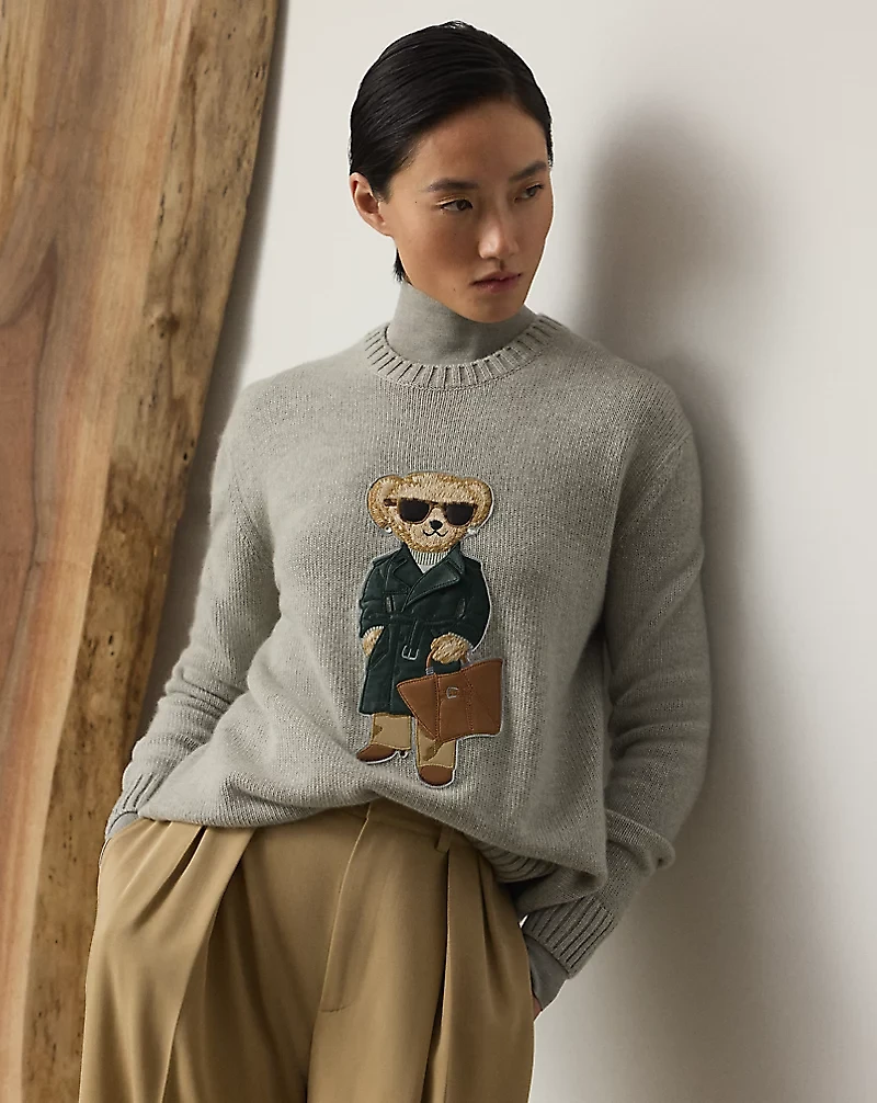 Racing Green Trench Polo Bear Sweater